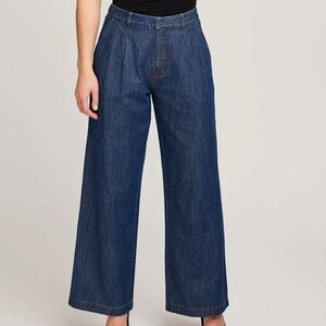 Classic Blue Wide-Leg Women Jeans